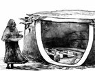 Prehistoric "pantries": This illustration is based on archaeological findings in Jordan of structures built to store extra grain some 11,000-12,000 years ago. Prehistoric "pantries": This illustration is based on archaeological findings in Jordan of structures built to store extra grain some 11,000-12,000 years ago.