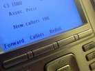The screen on the phone console at the reception desk at The Associated Press Washington bureau. The screen on the phone console at the reception desk at The Associated Press Washington bureau.
