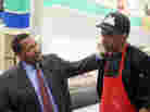 Wendell Pierce, the actor and co-owner of Sterling Farms grocery store, chats with Dwight Henry, who will be making doughnuts and buttermilk drops in the store. Wendell Pierce, the actor and co-owner of Sterling Farms grocery store, chats with Dwight Henry, who will be making doughnuts and buttermilk drops in the store.