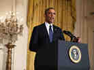 President Obama makes a statement Wednesday about acting IRS Commissioner Steve Miller's resignation.