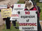 After President Obama overturned Bush-era policy restricting federal funding of embryonic stem cell research in 2009, Nebraska Right to Life led a protest of the research outside the University of Nebraska regents' meeting.
