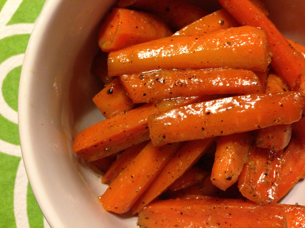 Butterscotch And Black Pepper Carrots