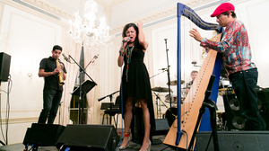Edmar Castañeda performs at the Americas Society.