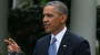 President Obama speaks during a news conference in the White House Rose Garden on Thursday. He told reporters: