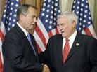 Texas Republican Rep. John Carter (right), a member of the bipartisan group, with House Speaker John Boehner in January. Texas Republican Rep. John Carter (right), a member of the bipartisan group, with House Speaker John Boehner in January.