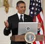 Few things likely please the Obama White House as a political battle fought on social media. Above, President Obama participates in a "Twitter Town Hall" in 2011. Few things likely please the Obama White House as a political battle fought on social media. Above, President Obama participates in a "Twitter Town Hall" in 2011.