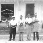 Frank Morris (in the apron and visor) stands in front of his shoe shop in the 1950s. He was killed when his shop burned down in Ferriday, La., in 1964. Frank Morris (in the apron and visor) stands in front of his shoe shop in the 1950s. He was killed when his shop burned down in Ferriday, La., in 1964.
