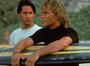 Actors Keanu Reeves and Patrick Swayze in Kathryn Bigelow's 1991 action film, <em>Point Break</em>.