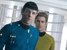 Zachary Quinto as Spock, with Chris Pine as Kirk, in Star Trek: Into Darkness. Zachary Quinto as Spock, with Chris Pine as Kirk, in Star Trek: Into Darkness.