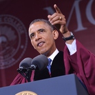 President Obama delivers the commencement address during a ceremony at Morehouse College on Sunday in Atlanta, Georgia.