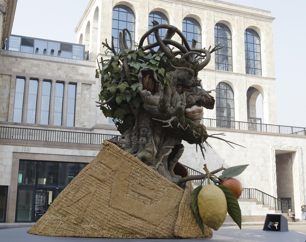 Winter, on display in downtown Milan, Italy, in 2011.