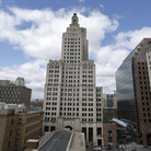 The iconic Industrial Trust Tower, knows as the "Superman building," stands in downtown Providence, R.I. The art deco-style skyscraper, the tallest in the state, lost its last tenant when the bank's lease expired in April.
