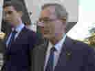 David Rainey, a former BP vice president during the Deepwater Horizon oil rig explosion, leaves federal court after being arraigned on obstruction of a federal investigation in New Orleans on Nov. 28, 2012. A federal judge Monday dismissed the charge that Rainey obstructed a congressional investigation into the 2010 spill.