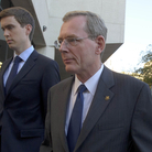 David Rainey, a former BP vice president during the Deepwater Horizon oil rig explosion, leaves federal court after being arraigned on obstruction of a federal investigation in New Orleans on Nov. 28, 2012. A federal judge Monday dismissed the charge that Rainey obstructed a congressional investigation into the 2010 spill.