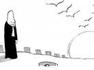 A panel from Amir Soltani's Zahra on the Campaign Trail. A panel from Amir Soltani's Zahra on the Campaign Trail.