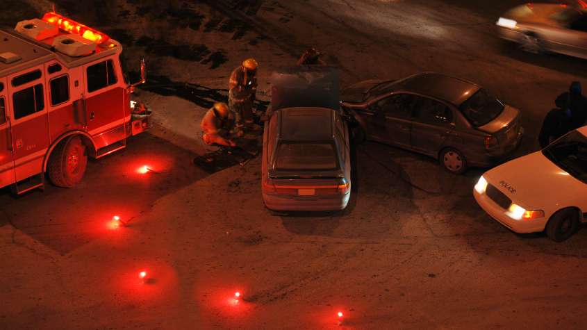 Sleep-deprived teenagers face the greatest risk of accidents while driving at night.