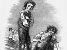 This illustration from 1846 shows a starving boy and girl raking the ground for potatoes during the Irish potato famine, which began in the 1840s. This illustration from 1846 shows a starving boy and girl raking the ground for potatoes during the Irish potato famine, which began in the 1840s.