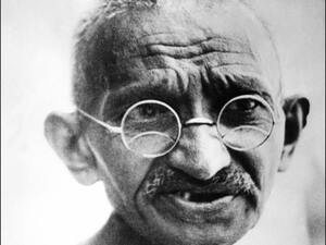 A picture of Gandhi taken on  July 24, 1931 in New Delhi.