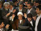 Former Iranian President Akbar Hashemi Rafsanjani's candidacy for the country's presidency was rejected Tuesday by the powerful Guardian Council. He's seen here on May 11 registering his candidacy for the June 14 election. Former Iranian President Akbar Hashemi Rafsanjani's candidacy for the country's presidency was rejected Tuesday by the powerful Guardian Council. He's seen here on May 11 registering his candidacy for the June 14 election.
