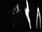 Kanye West performing "Black Skinhead" on Saturday Night Live last weekend.