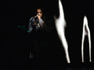 Kanye West performing "Black Skinhead" on Saturday Night Live last weekend.