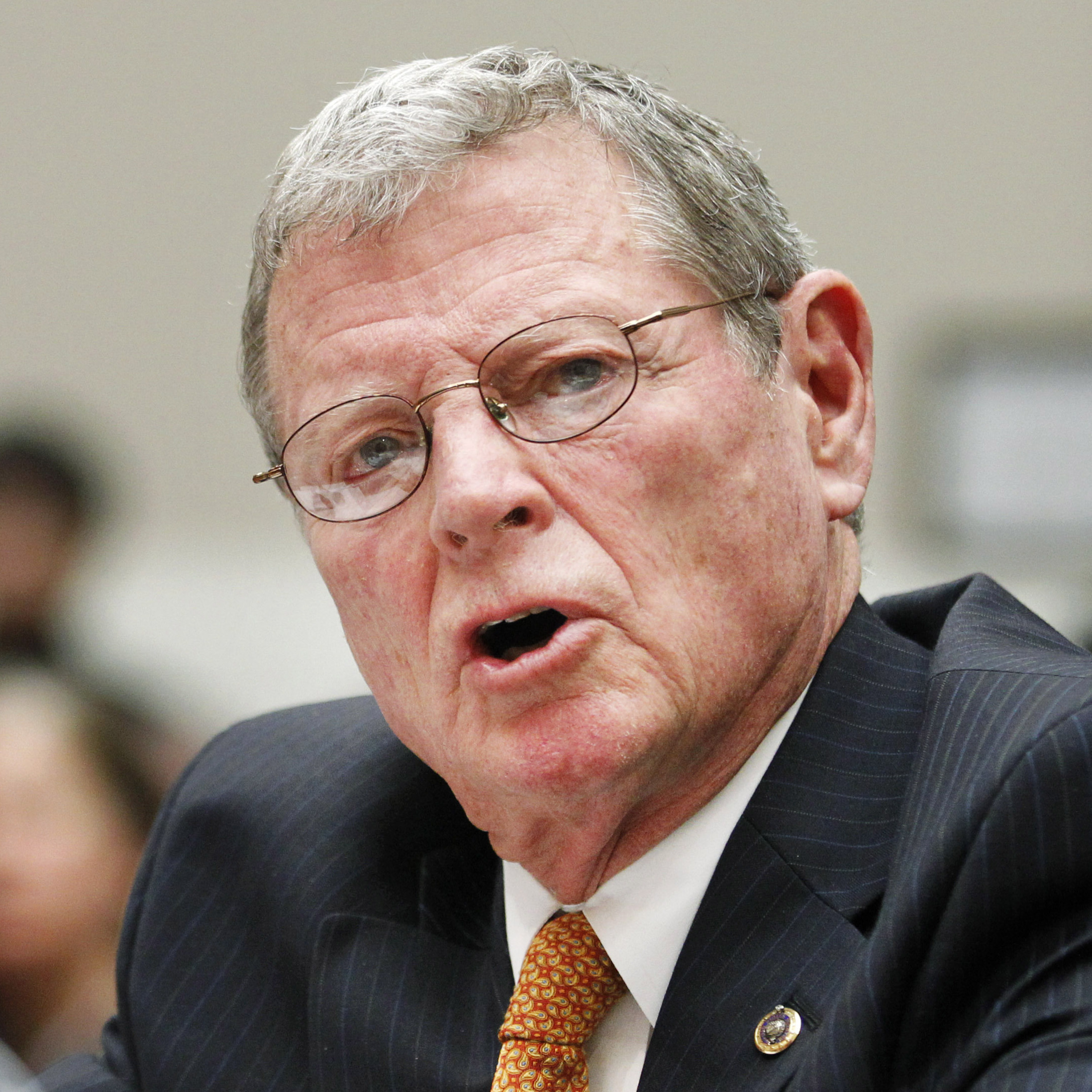 Sen. James Inhofe, R-Okla., testifies on Capitol Hill in Washington in 2011.