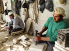 A worker chips away at Jerusalem stone, likely destined for a building facade somewhere in the world. Stone and marble is a big business in Palestinian towns near Bethlehem. Quarries are in Israeli-controlled areas, and access can be a challenge. A worker chips away at Jerusalem stone, likely destined for a building facade somewhere in the world. Stone and marble is a big business in Palestinian towns near Bethlehem. Quarries are in Israeli-controlled areas, and access can be a challenge.