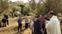Ibrahim Shomali, a Palestinian priest, offers communion under the olive trees of the Cremisan Valley in the Israeli-occupied West Bank. This is part of a regular protest against Israeli plans to build a section of its West Bank barrier here that would separate Palestinians from their agricultural lands.