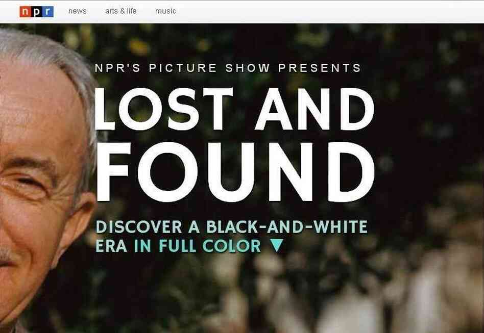 The opening image in NPR's "Lost and Found" documentary. The opening image in NPR's "Lost and Found" documentary.
