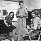 Nina Totenberg (from left), Linda Wertheimer and Cokie Roberts at NPR headquarters around 1979.