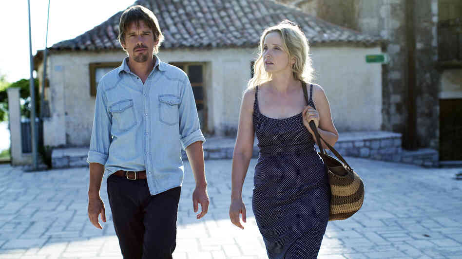 Still Talking: After 18 years, Jesse (Ethan Hawke) and Celine (Julie Delpy) apparently have plenty left to hash out. Still Talking: After 18 years, Jesse (Ethan Hawke) and Celine (Julie Delpy) apparently have plenty left to hash out.