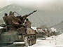 Russian soldiers take their position near the village of Shatoy, Chechnya.