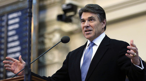 Texas Gov. Rick Perry addresses the opening session of the Texas Legislature in Austin earlier this year. Texas Gov. Rick Perry addresses the opening session of the Texas Legislature in Austin earlier this year.