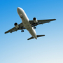 Airliner taking off in clear sky Airliner taking off in clear sky