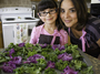 Hannah Robertson, 9, and her mom, blogger Kia Robertson — with kale chips, of course.