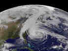 Satellite image of Hurricane Sandy in October of last year.