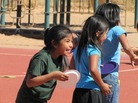 An elementary school student enjoys Field Day on a playground. Harold Begay, superintendent of the Tuba City Unified School District in Arizona, says the repairs that are needed to playground equipment, school buildings and buses would not be allowed anywhere else. An elementary school student enjoys Field Day on a playground. Harold Begay, superintendent of the Tuba City Unified School District in Arizona, says the repairs that are needed to playground equipment, school buildings and buses would not be allowed anywhere else.