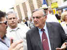 Maricopa County Sheriff Joe Arpaio (right) attends a rally for the Tea Party Express in 2010. Maricopa County Sheriff Joe Arpaio (right) attends a rally for the Tea Party Express in 2010.
