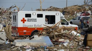 Relief agencies like the American Red Cross say monetary donations give them the greatest flexibility to address victims' needs.