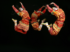 An image from the 2013 production of Le Sacre du Printemps by the Joffrey Ballet, Chicago, reflects the hard jumps and stamps of Vaslav Nijinsky's original choreography. An image from the 2013 production of Le Sacre du Printemps by the Joffrey Ballet, Chicago, reflects the hard jumps and stamps of Vaslav Nijinsky's original choreography.