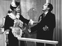 Actress Marla Gibbs (as maid Florence Johnston) and actor Sherman Hemsley (as her boss, George Jefferson), appear in an episode of <em>The Jeffersons</em>.