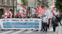 On Thursday in Paris, demonstrators protest against a measure to teach more university courses in English.