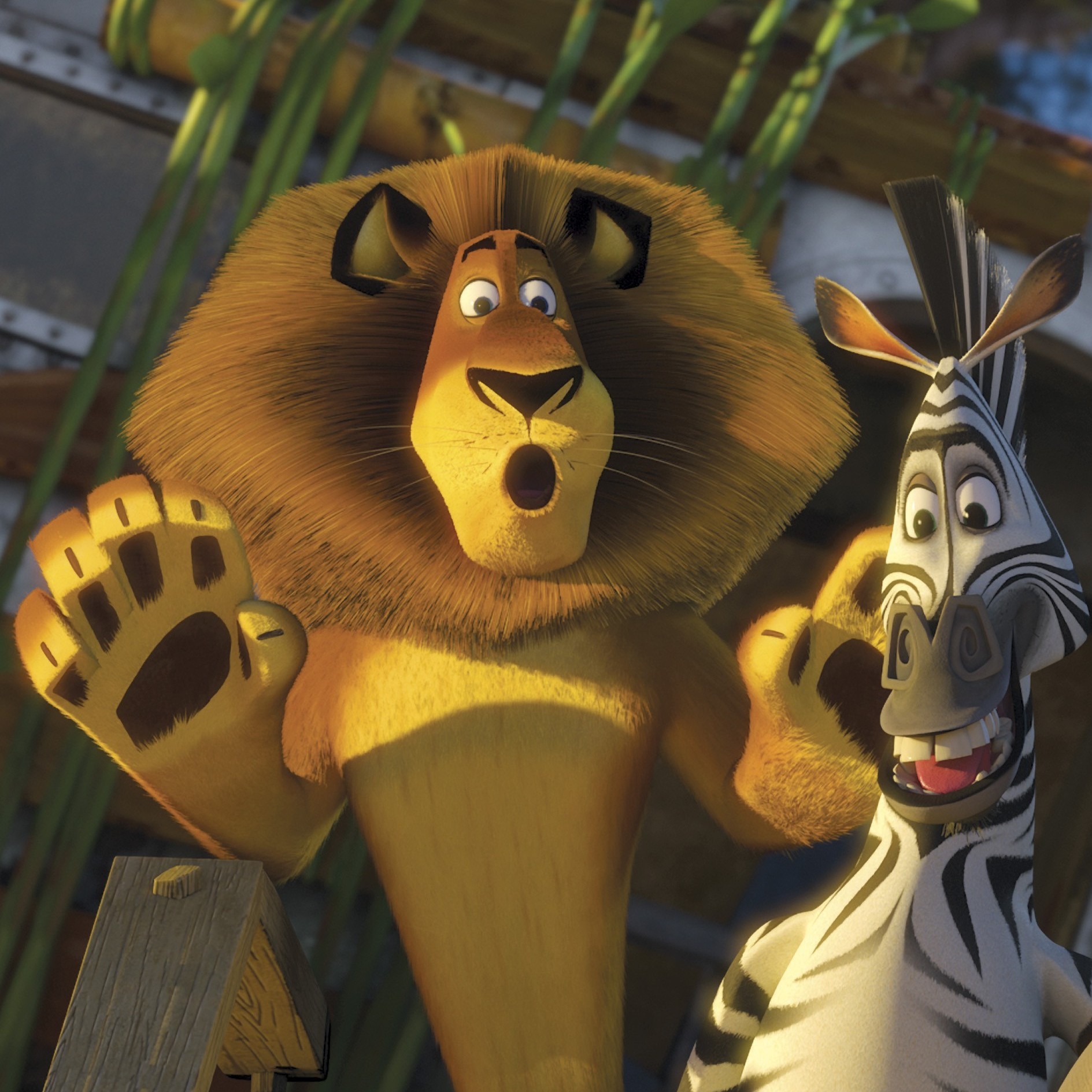 A scene from the animated film Madagascar: Escape 2 Africa.