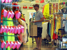 A man views merchandise at an American Apparel store on the Third Street Promenade in Santa Monica, Calif., on April 24, 2012. Each year, the company makes more than 40 million articles of clothing out of its L.A.-area factory. A man views merchandise at an American Apparel store on the Third Street Promenade in Santa Monica, Calif., on April 24, 2012. Each year, the company makes more than 40 million articles of clothing out of its L.A.-area factory.
