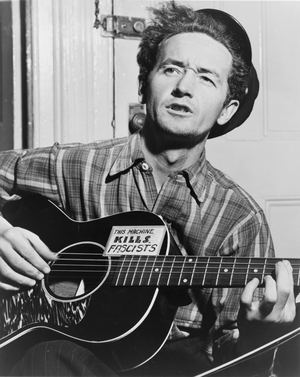 Woody Guthrie in New York City, circa 1943.