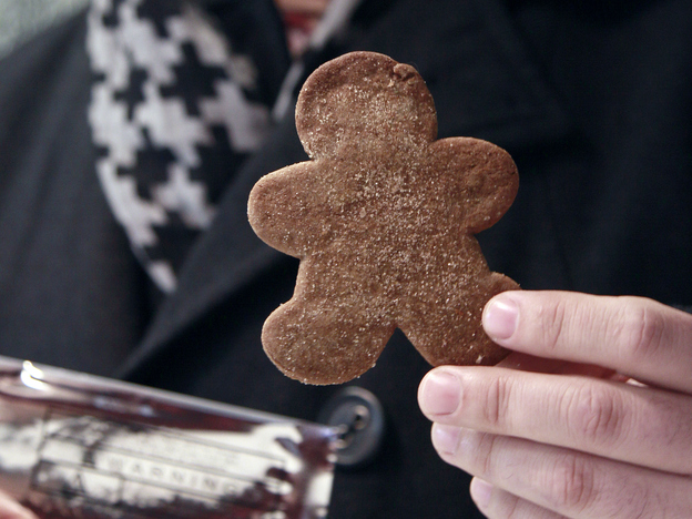 Marijuana gingerbread cookies, like this one sold at The Apothecarium in San Francisco, could easily appeal to kids.
