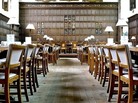 A college library. A college library.
