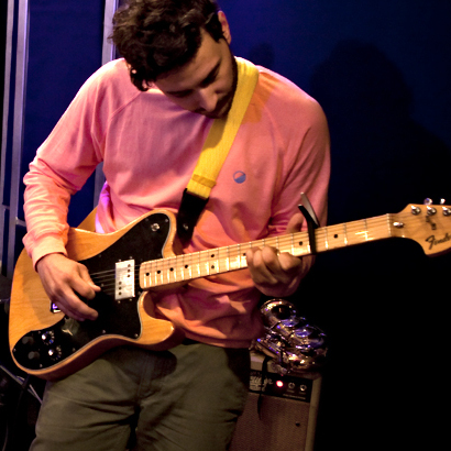 Daniel Zott (left) and Joshua Epstein of Dale Earnhardt Jr. Jr. perform live on KCRW.