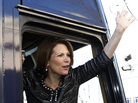 She's saying goodbye, for now at least: Rep. Michele Bachmann, R-Minn., has announced she won't seek re-election in 2014. (File photo from Jan. 4, 2012, when she left the Republican presidential race.) She's saying goodbye, for now at least: Rep. Michele Bachmann, R-Minn., has announced she won't seek re-election in 2014. (File photo from Jan. 4, 2012, when she left the Republican presidential race.)