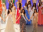 After being crowned Miss Universe Canada, Denise Garrido was later told she finished third, while Riza Santos had won. Here, four of the top contestants pose on stage Saturday. After being crowned Miss Universe Canada, Denise Garrido was later told she finished third, while Riza Santos had won. Here, four of the top contestants pose on stage Saturday.